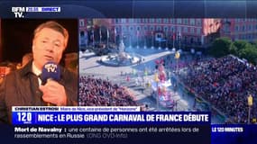Carnaval de Nice: "On a besoin de ces grands rassemblements", affirme Christian Estrosi, maire de Nice