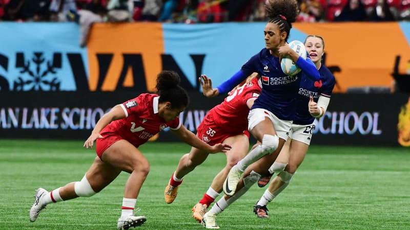 Anne-Cécile Ciofani lors de Canada-France, en février 2024