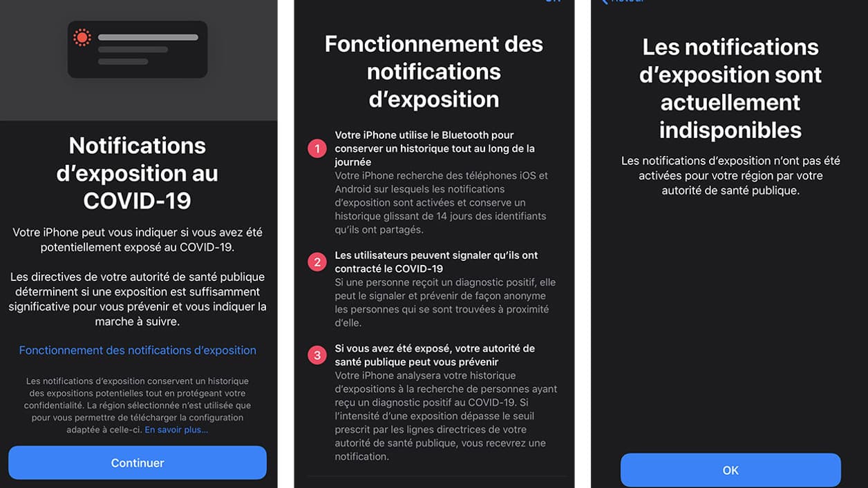 La dernière mise à jour iOS propose des notifications d'exposition au Covid-19.
