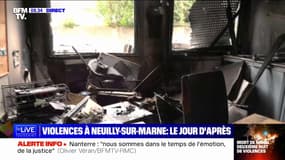 "C'est la désolation, tout est détruit": les images à l'intérieur du commissariat incendié à Neuilly-sur-Marne 