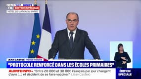 Jean Castex: "Nous allons rehausser au niveau 3 le protocole sanitaire s'appliquant aux écoles primaires" 