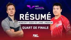 Résumé : Benedikt Duda peut-il créer la sensation face à Liang Jingkun, tête de série n°2 ? (WTT Montpellier)