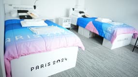 Les lits en carton au Village olympique de Paris 2024, 23 juillet 2024