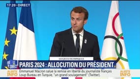 JO 2024 à Paris: "Cette aventure est une histoire de cordée à travers le temps", dit Emmanuel Macron