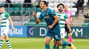 Zlatan Ibrahimovic avec l'AC Milan, le 17 septembre 2020