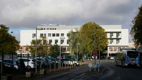 La maternité de l'hôpital Robert Ballanger, le 22 octobre 2024 à Aulnay-sous-Bois, en Seine-Saint-Denis, où Santiago, un nourrisson de 17 jours, a été enlevé par ses parents