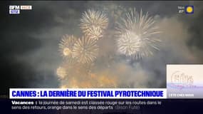 Cannes: les images du dernier feu d'artifice du festival pyrotechnique