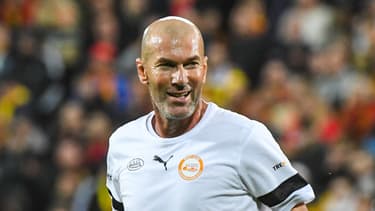 Zinedine Zidane lors du match des Légendes à Lens, le 31 octobre 2023