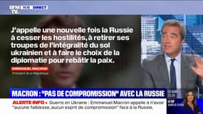 Guerre en Ukraine: Emmanuel Macron appelle à n'avoir "aucune faiblesse, aucun esprit de compromission" face à la Russie 