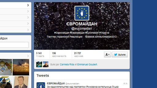 Le compte twitter @euromaidan qui relaie les informations aux manifestants