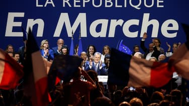 Le président du groupe La République en marche à l'Assemblée nationale Richard Ferrand, lors d'un meeting de campagne pour les élections législatives, le 23 mai 2017 à Aubervilliers.