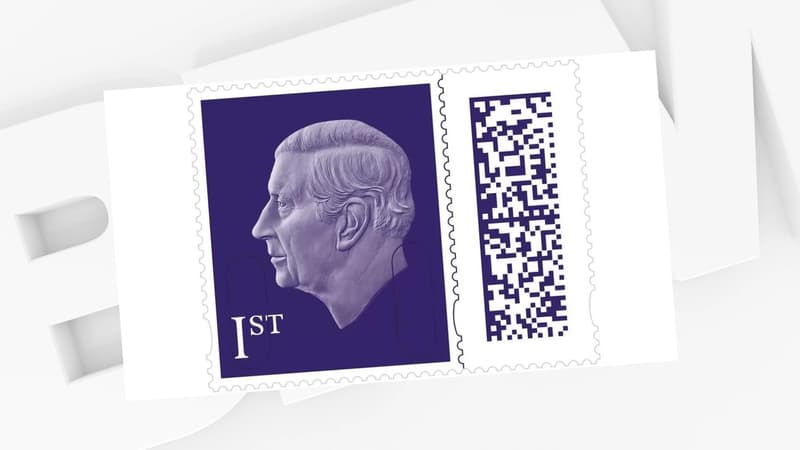 Le premier timbre à l'effigie de Charles III édité par la Royal Mail
