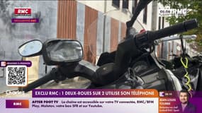 Exclu RMC: Plus d'un conducteur de deux-roues sur deux reconnaît utiliser son téléphone sur la route