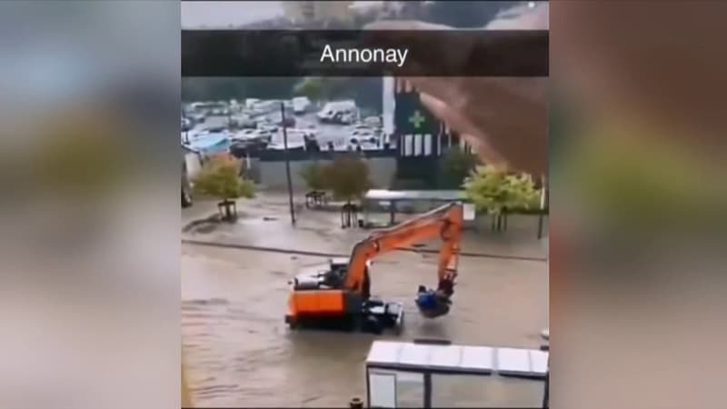 Jet ski, pelleteuse... Les images marquantes des inondations et des sauvetages...