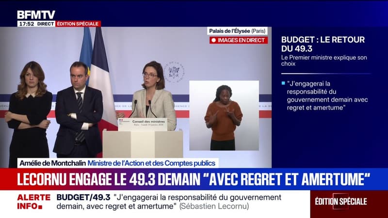"Les budgets votés doivent être strictement tenus", détaille Amélie de Montchalin, ministre de l'Action et des Comptes publics