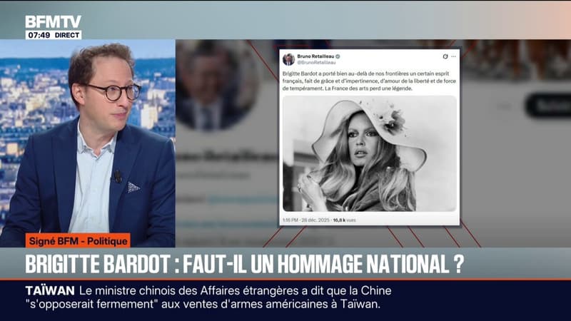 SIGNÉ BFM - Faut-il un hommage national pour Brigitte Bardot?