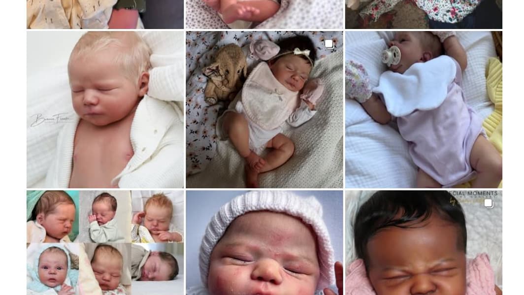 Sous le hashtag #rebornbaby sur Instagram, des centaines de publications de bébés hyperéalistes.