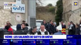 Les salariés de Satys en grève dans le 15ème arrondissement de Marseille