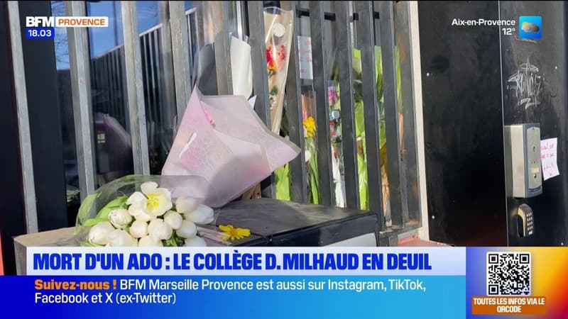 Marseille: le collège Darius-Milhaud en deuil après la mort d'un adolescent