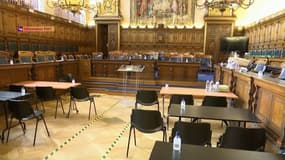 Une salle d'audience dans un tribunal - Illustration