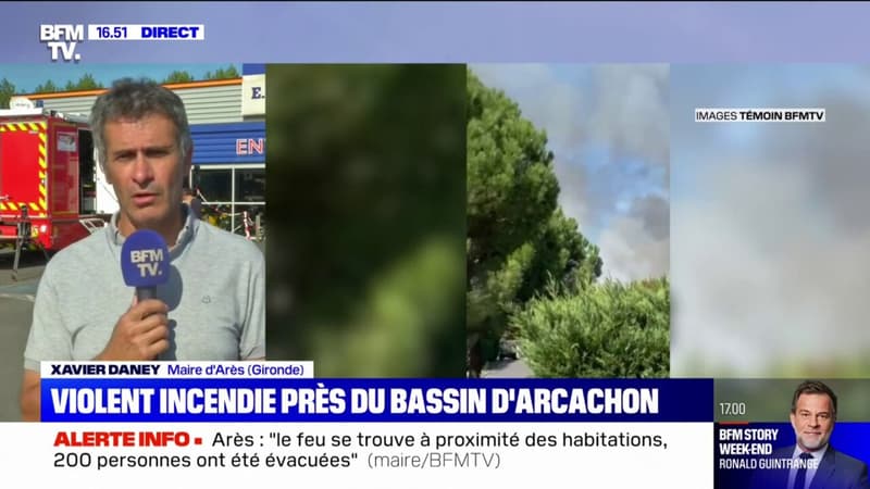 Un violent incendie s'est déclaré sur la commune d'Arès en Gironde, 200 personnes évacuées