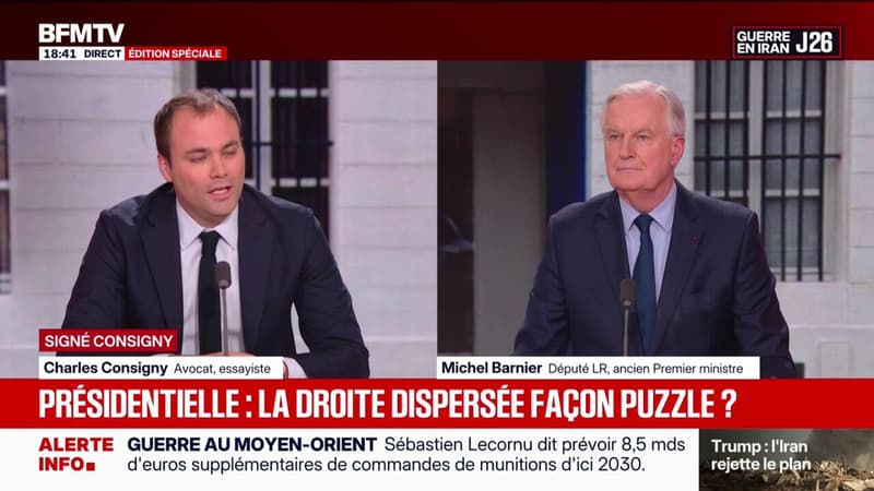 Présidentielle: "Il faut un seul candidat de la droite et du centre", affirme Michel Barnier, ancien Premier ministre