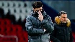Mauricio Pochettino lors de PSG-Nice en Coupe de France, le 31 janvier 2022