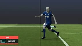 Le hors-jeu de Douvikas sur le but de Aspas lors de Celta de Vigo-Alaves, le 16 août 2024.