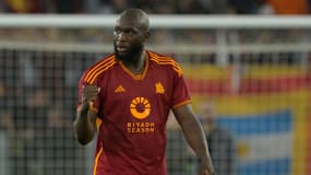 Romelu Lukaku lors du match AS Rome-Genoa (1-0, Serie A), le 19 mai 2024