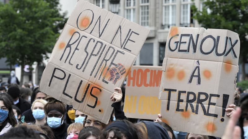 Manifestation contre les violences policières et en hommage à George Floyd à Strasbourg, le 5 juin 2020