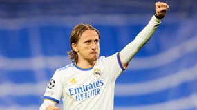 Luka Modric face à Chelsea lors du quart de finale retour de la Ligue des champions