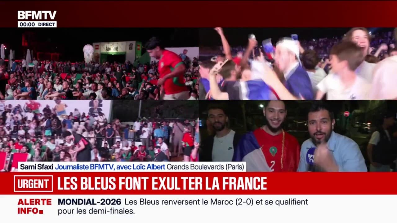Fransa'nın yarı finale yükselmesiyle Paris sokaklarında kutlamalar