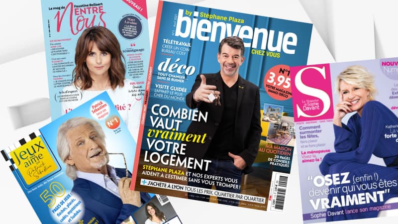 Les magazines de Stéphane Plaza, Patrick Sébastien, Sophie Davant et Faustine Bollaert