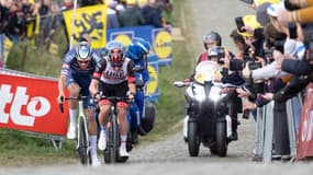 Mathieu van der Poel et Tadej Pogacar
