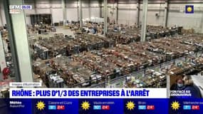 Dans la région lyonnaise, plus d'un tiers des entreprises sont à l'arrêt