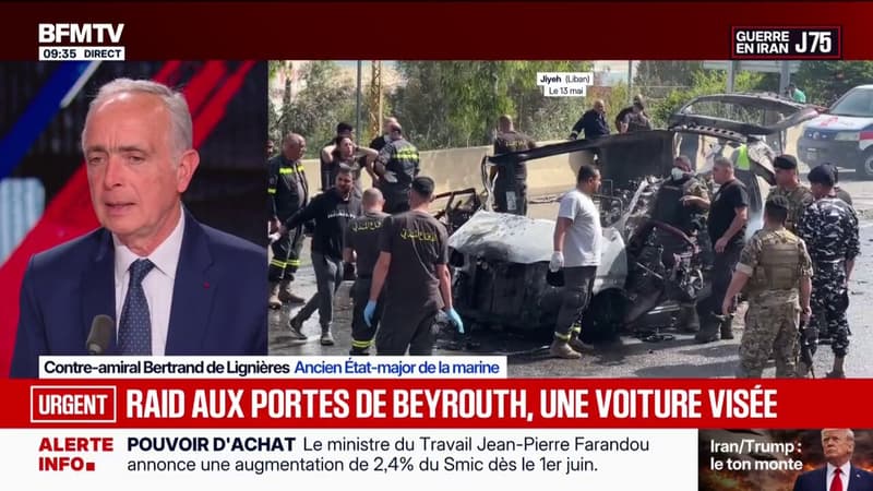 Guerre au Moyen-Orient: "Ces frappes répétées par Israël contre le Hezbollah ne font que fragiliser le Liban", juge le contre-amiral Bertrand de Lignières