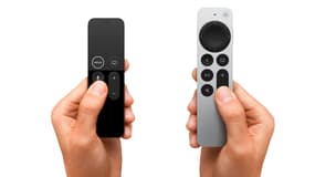 La télécommande Siri Remote de l'Apple TV (version 2015 et version 2021)