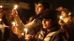 Une marche en mémoire de "la fille de l'Inde", le 30 décembre, à New Delhi.