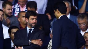 Andrea Agnelli et Nasser Al-Khelaïfi en septembre 2022