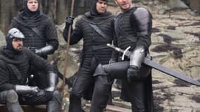David Beckham sur le tournage du film "Le roi Arthur : la légende d'Excalibur"