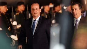 François Hollande et le ministre mexicain des affaires étrangères, Antonio Meade, le 10 avril 2014.