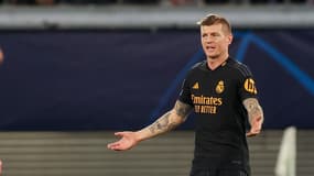 Toni Kroos, le 13 février 2024, à la Red Bull Arena de Leipzig