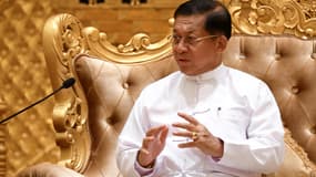 Le chef de la junte birmane Min Aung Hlaing le 3 août 2022