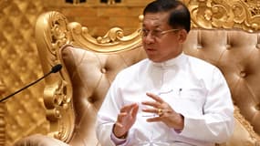 Le chef de la junte birmane Min Aung Hlaing le 3 août 2022