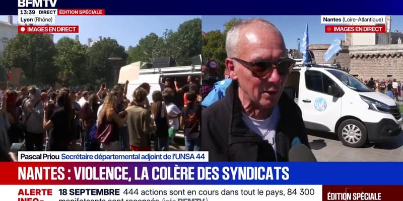 18 septembre à Nantes: "C'est toujours regrettable quand le parcours est un peu chaotique", déplore le secrétaire départemental de l'UNSA 44