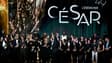 Photo de famille de la 49e édition des César au théâtre de l'Olympia, le 23 février 2024 à Paris