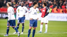 Marquinhos lors de Nice-PSG, à l'Allianz Riviera le 6 mars 2022