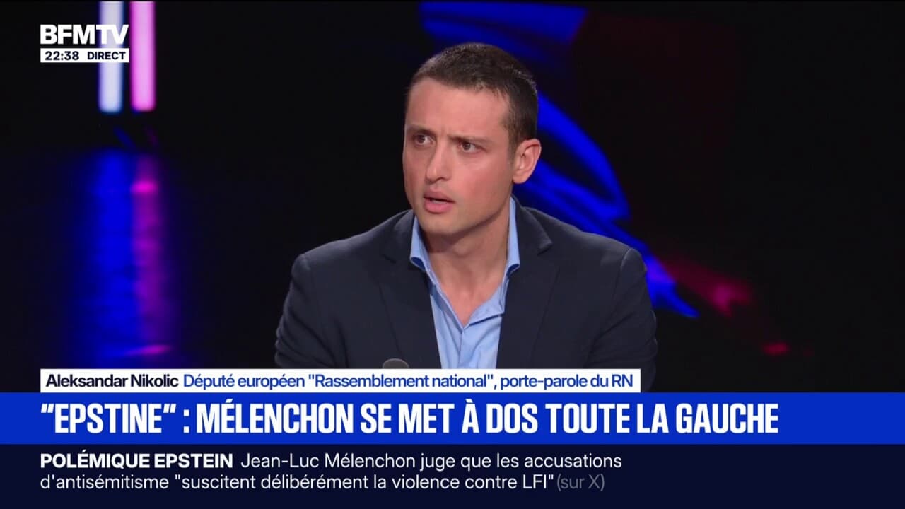 Prononciation de Jeffrey "Epstein" par Jean-Luc Mélenchon: pour Aleksandar Nikolic, député européen (RN), "il se rapproche du révisionnisme" Kép