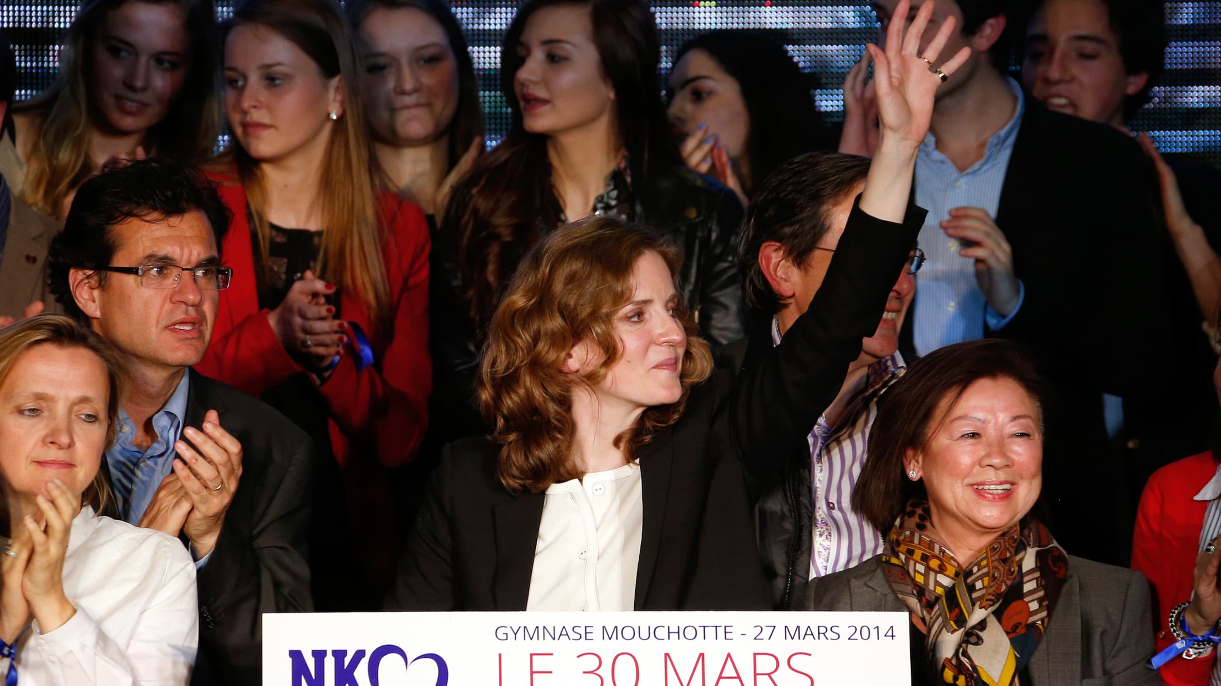 NKM lors de son dernier meeting, le 27 mars. NKM lors de son dernier meeting, le 27 mars.