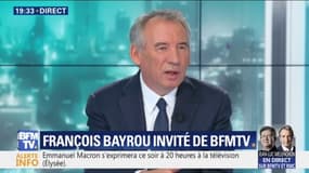 François Bayrou estime que "le Président a décidé de mettre de l'ordre dans les esprits"